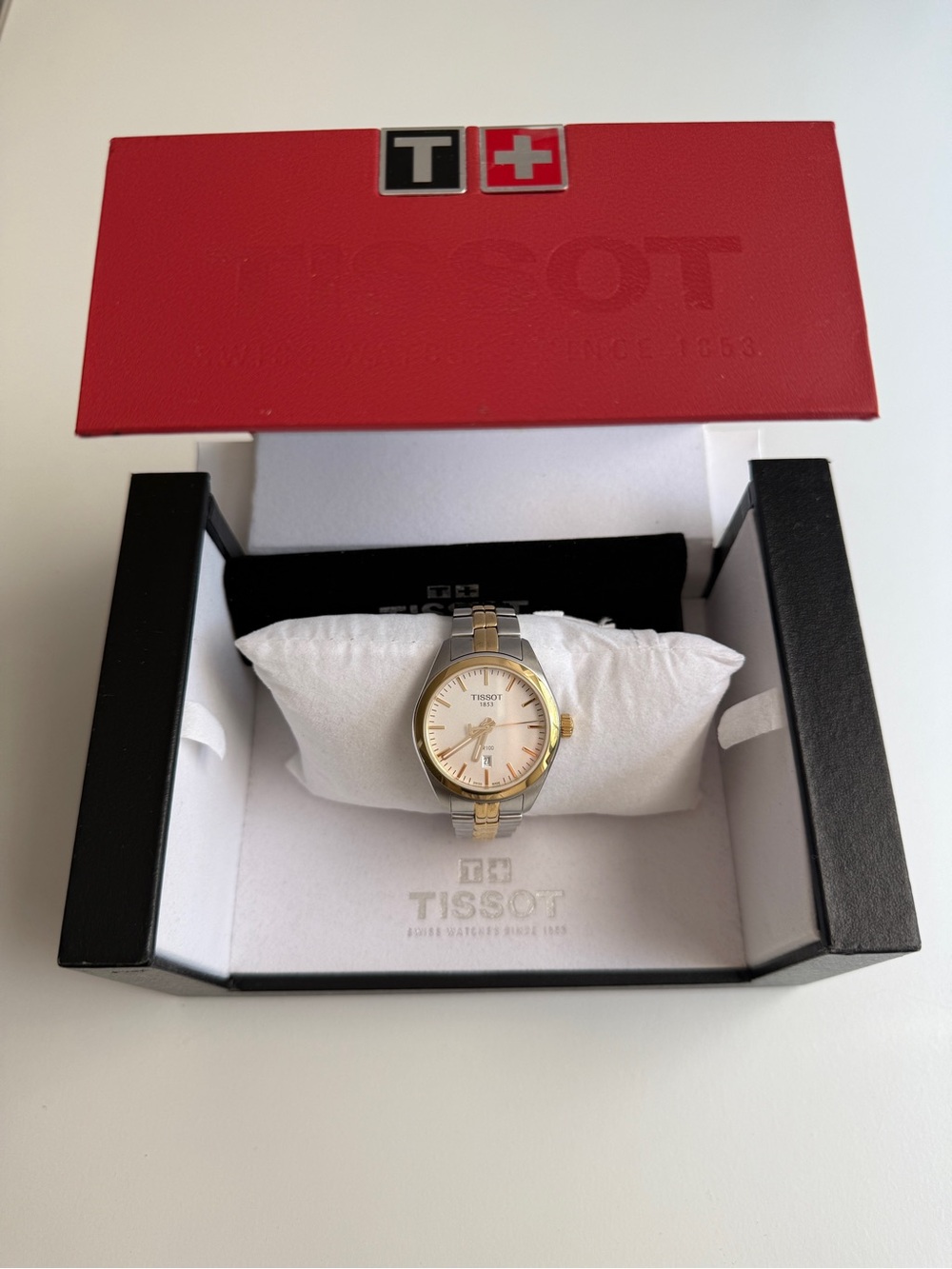 Tissot PR 100 Two-Tone Quartz Watch 33mm Sapphire Crystal